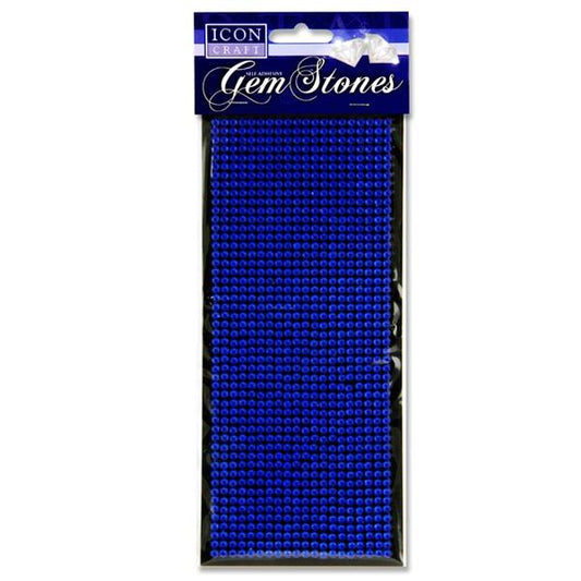 1000 Self Adhesive Gem Stones Blue