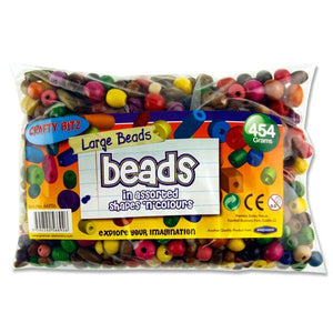 Wooden Multicoloured Beads -454g