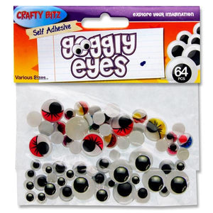Crafty Bitz 64 Assorted Googly Eyes