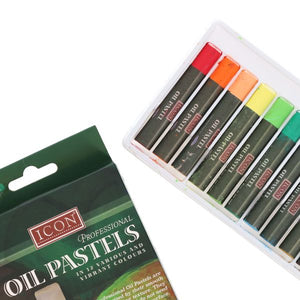 Icon Box 12 Professional Oil Pastels