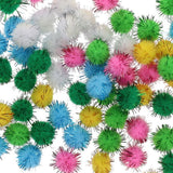 Glitter Pom Poms (Pack of 65)