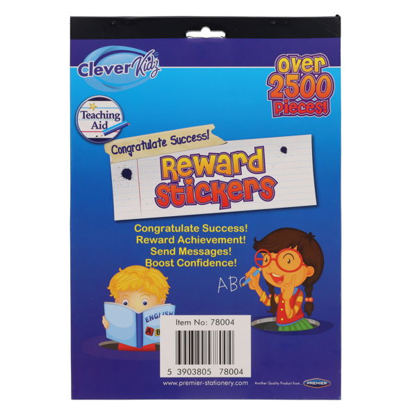 Clever Kidz 2500+ Deluxe Reward Sticker Pad (12 Sheet)