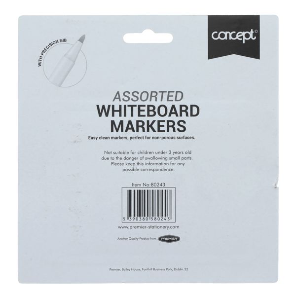 Concept Card 8 Asst Whiteboard Markers