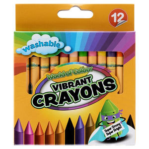 World of Colour Box 12 Washable Crayons