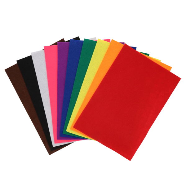 Icon Craft A4 Felt Sheets - Assorted Colours (10 Pack)