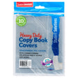 Pack of Student Solutions Heavy Duty Copy Book Covers with clear plastic packaging.