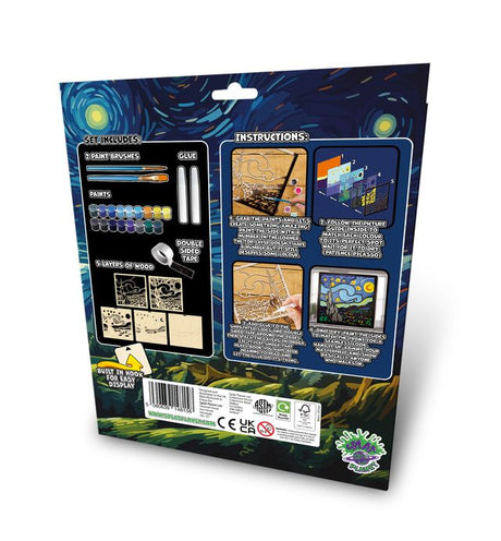 Splat Planet Wood Art Kit - Starry Night