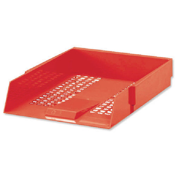 Red A4 Contract Letter Tray (Plastic Construction and Mesh Design) WX10055A