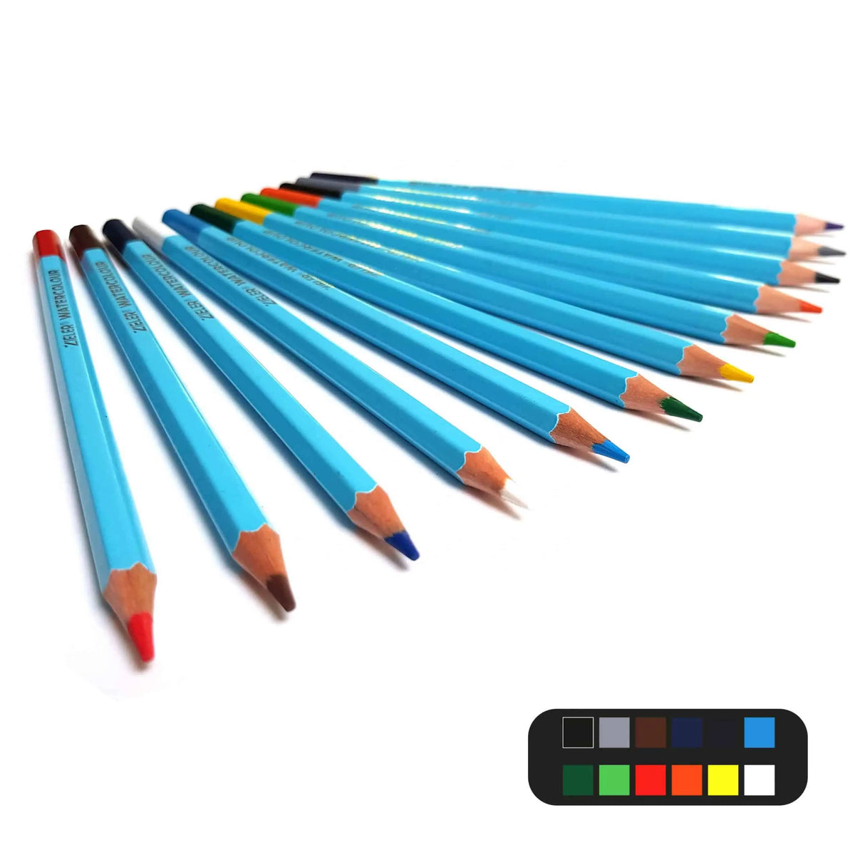 Artist Sketching and Colouring Pencils 36 Piece Wooden Box Gift Set
