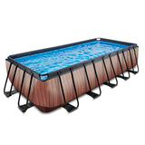 Wooden Brown Frame Pool No Cover