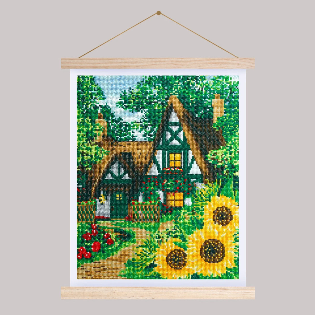 Crystal Art Scroll Kit 40x50cm - Woodland Thatch