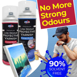 Zieler Premium Low Odour Protective Varnish Spray – Clear Gloss (400ml)