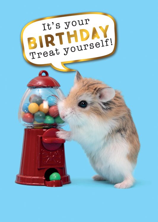 Greeting Card Hamster Happy Birthday