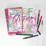 Zieler Brush & Fine Tip Pens with Water Brush (18 Piece Set)