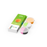 Spitz and HeyClay modeling clay set with green box and colorful clay pots on a white background