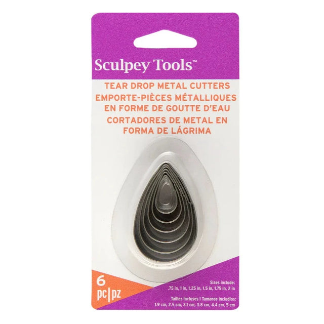 Sculpey Tools™ Graduated Cutters: Tear Drop 6 Pack
