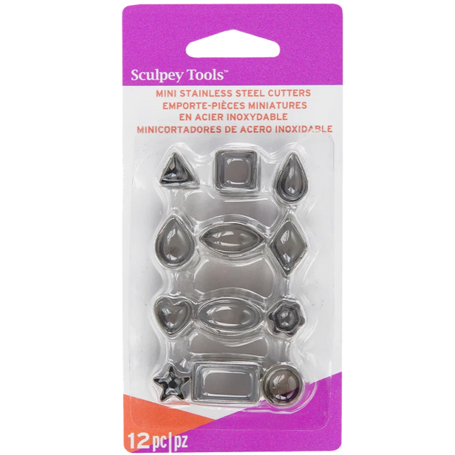 Sculpey Tools Mini Metal Cutters: Geometric 12 Pack