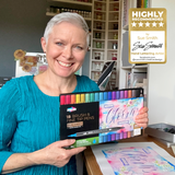 Zieler Brush & Fine Tip Pens with Water Brush (18 Piece Set)