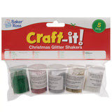 Glitter Shakers - Christmas Colours (Pack of 5)