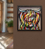 Splat Planet Wood Art Kit - Highland Cow