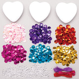 Baker Ross Heart Sequin Decoration Kits (Pack of 3)