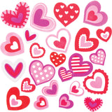 Baker Ross Heart Shape Pink Foam Stickers (Pack of 120)