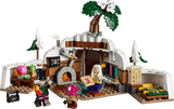 Toy set with a pirate ship, characters, and furniture on a transparent background