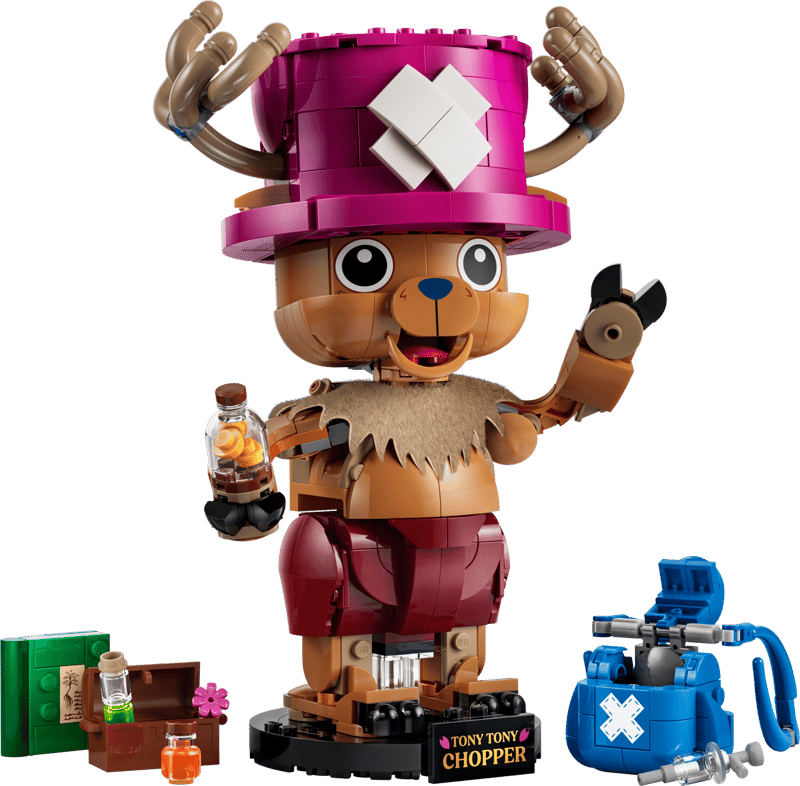 Toy figure of Tony Tony Chopper from One Piece with a transparent background
