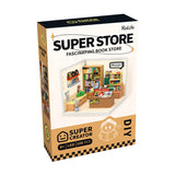 Rolife Fascinating Book Store Plastic DIY Miniature House Kit