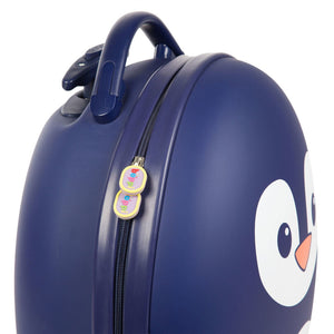 Boppi Tiny Trekker Luggage Travel Suitcase Carry On Blue Penguin