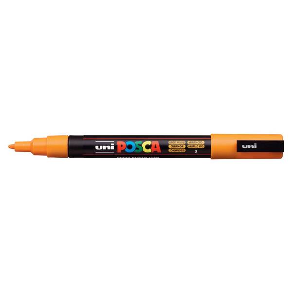 uni Posca Marker PC-3M Fine Bullet Tip Paint Marker Bright Yellow