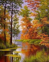 Diamond Art Kit 40x50cm - Lake In Autumn