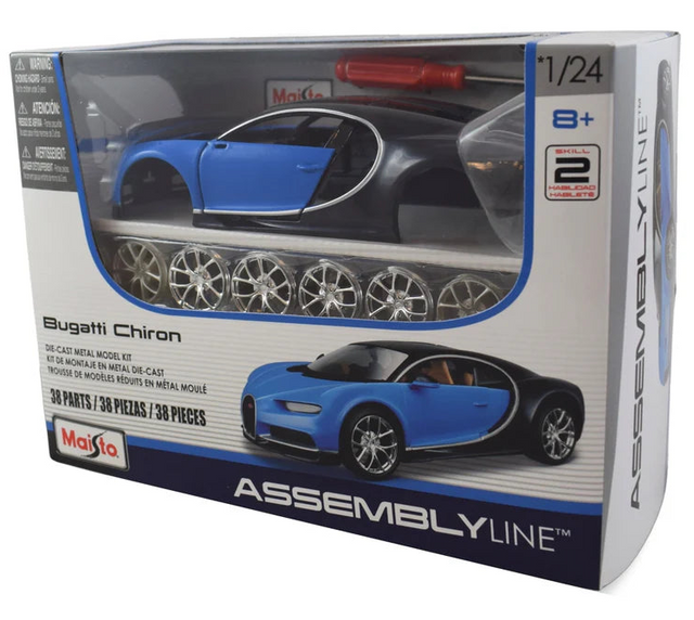 MAISTO 1:24 BUGATTI CHIRON BLUE KIT