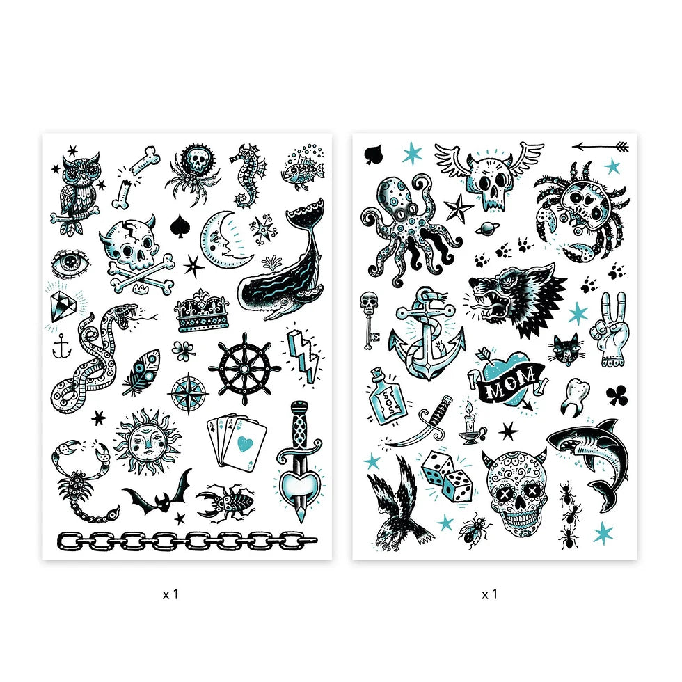 Djeco Kids Temporary Tattoos - Dark Side