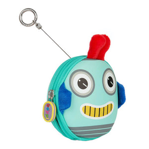 Boppi Tiny Trekker Kids Keyring Travel Pouch Coin Purse - Robot