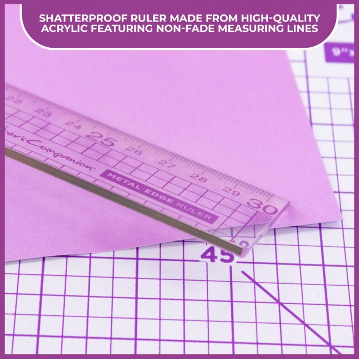 Crafter's Companion Metal Edge Acrylic Ruler (30cm)