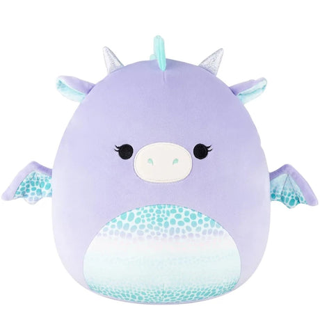 Squishmallow 12 Inch - Drow Purple Dragon with Teal Belly