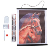Crystal Art Scroll Kit 40x50cm - Chestnut Mares
