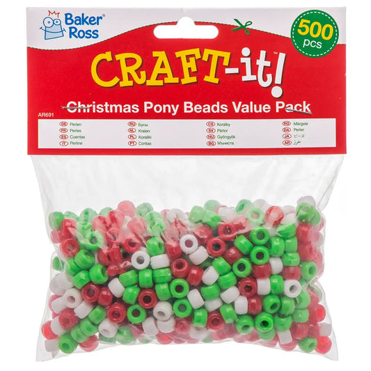 Christmas Beads Value Pack (Pack of 500)