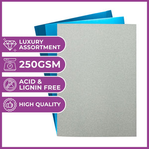 Crafters Companion A4 Luxury Cardstock Pack - Ice Blue