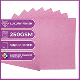 Glitter Card 10 Sheet Pack - Baby Pink