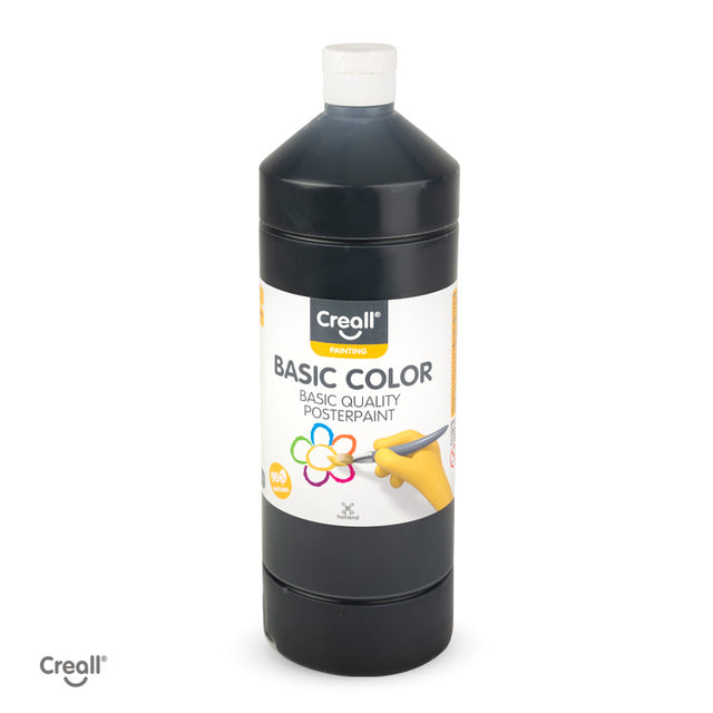 Creall Basic Colour Poster Paint 1000ml - Black