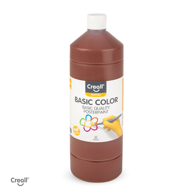 Creall Basic Colour Poster Paint 1000ml - Dark Brown