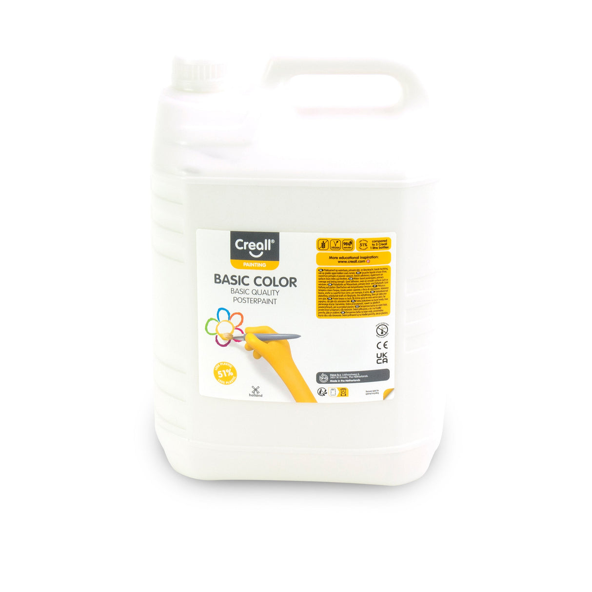 Creall Basic Colour Poster Paint 5 Litre - White