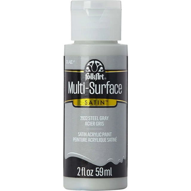 FolkArt Multi-Surface Acrylic 59ml - Steel Grey