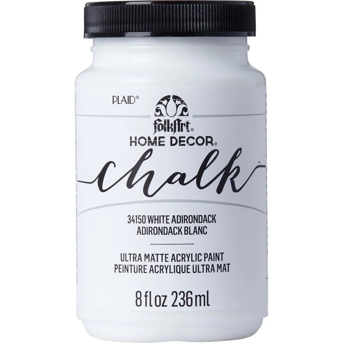 FolkArt Home Decor Chalk Acrylic Paint 236ml - White Adirondack