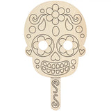 Day of the Dead Wooden Masks (Pack of 4)
