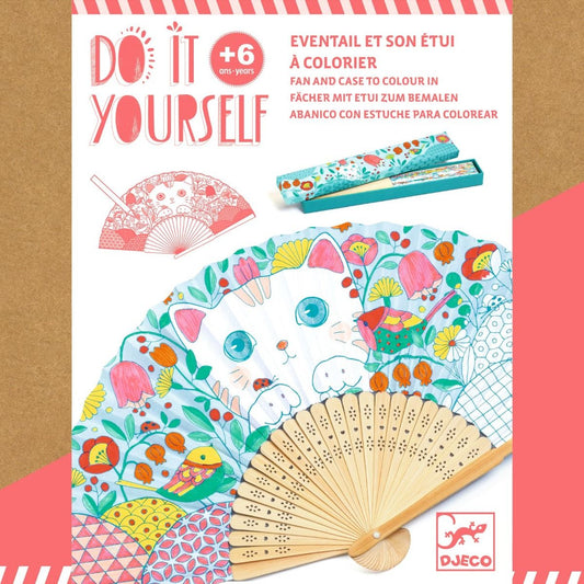 Djeco DIY Colour In Koneko Fan & Case Kit