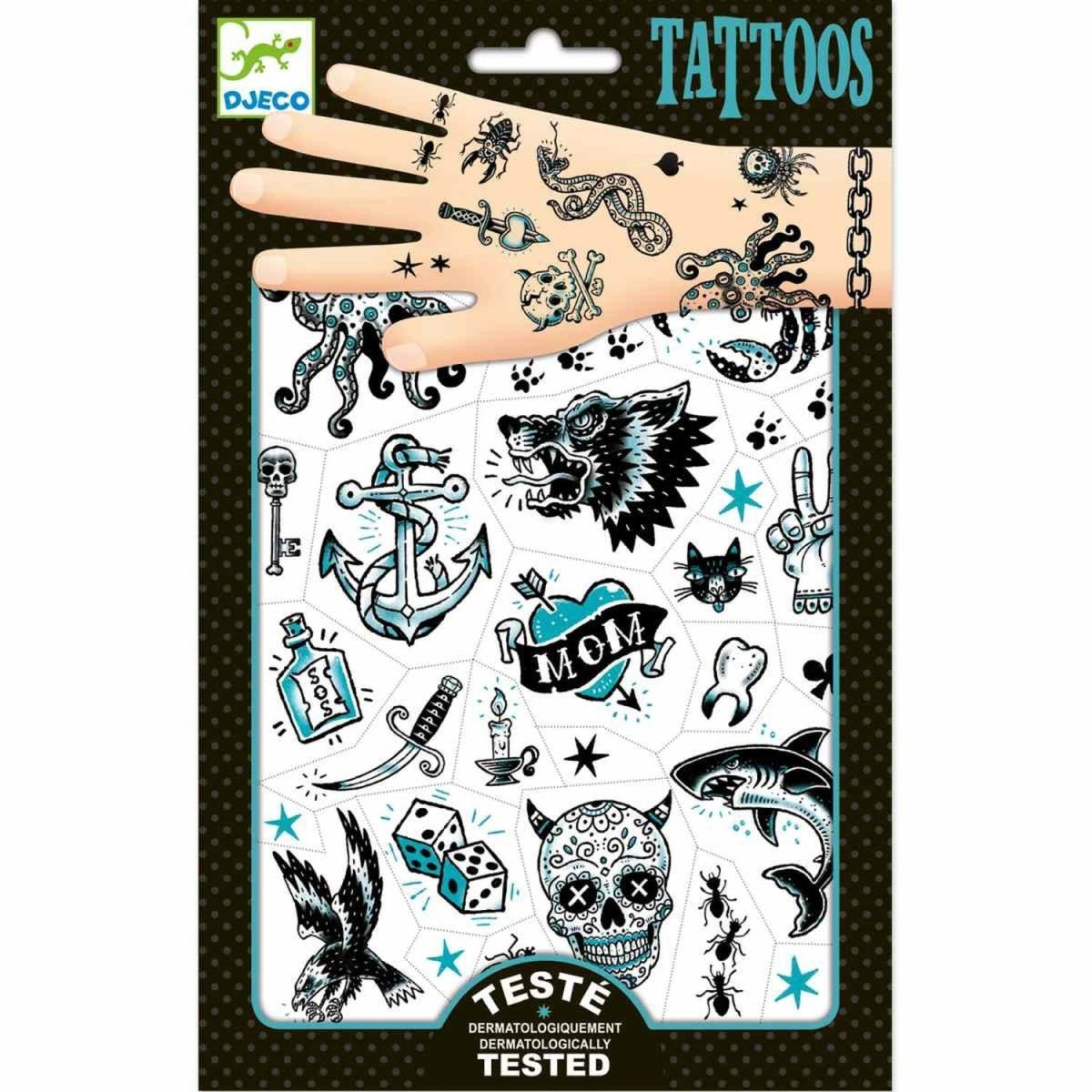 Djeco Kids Temporary Tattoos - Dark Side