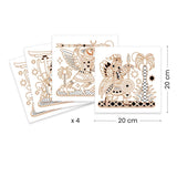 Djeco Metallic Colouring - Animal Warriors